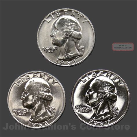 1965 1966 1967 quarter - Jun 15, 2023 · The 1965 quarter coins were the first quarters the US made with 0% silver. It was when the nation was undergoing a crisis over the silver coins in circulation. Only the …